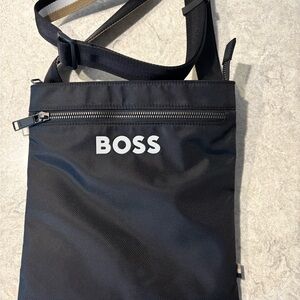 Boss Black Messenger Bag Modern Design